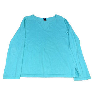 Vintage Y2K GAP Aqua Angora Blend V Neck Sweater